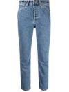 LANVIN HIGH-WAISTED CROPPED JEANS
