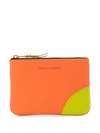 COMME DES GARÇONS COLOUR-BLOCK LEATHER POUCH