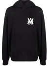 Amiri Hooded Cotton Sweatshirt Kangaroo Pocket In Black
