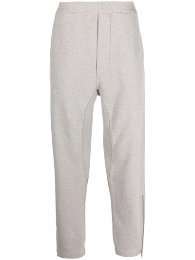 Maison Margiela Mens Logo Embossed Track Trousers In Grey