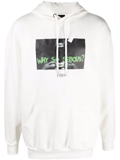 Throwback. Graphic-print Cotton Hoodie In Weiss