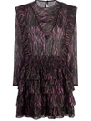 Iro Tiered Mini Dress In Schwarz