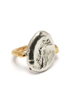 Alighieri Silver And Gold-plated The Symbol Unknown Ring In Silber