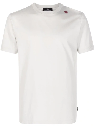Stone Island Shadow Project Logo-print Shoulder T-shirt In White
