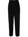 Jil Sander Straight-leg Cotton-gabardine Trousers In Black