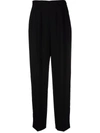 Jil Sander Straight-leg Cotton-gabardine Trousers In Schwarz