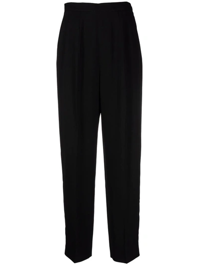 Jil Sander Straight-leg Cotton-gabardine Trousers In Black