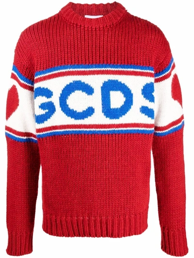 Gcds Tape Logo Jumper In Red