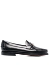 Sebago Horsebit-detail Leather Loafers In Schwarz