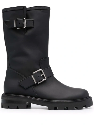 Jimmy Choo Biker Ii Leather Boot In Black
