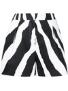 CAROLINA HERRERA ZEBRA-PRINT HIGH-WAISTED SHORTS