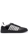 Dsquared2 Side-stripe Detail Low Top Sneakers In Schwarz