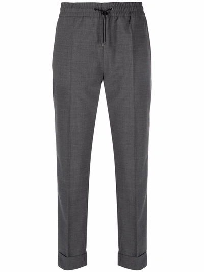 Moncler Lightweight Cropped Chino Trousers In Grau