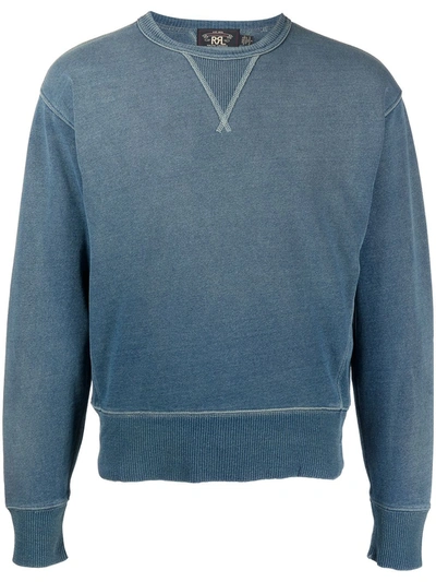 Ralph Lauren Rrl French Terry Sweatshirt In Blau