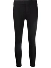 3x1 Elastic-waistband Skinny Cropped Jeans In Black