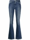 3x1 Stonewashed Flare-cuff Jeans In Blau