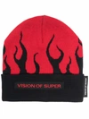 VISION OF SUPER 火焰图案套头帽