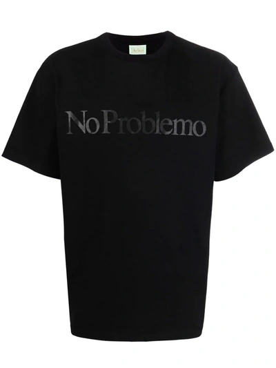 Aries No Problemo Slogan-print T-shirt In Black