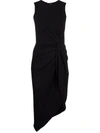 Dolce & Gabbana Women's Sleeveless Asymmetric Midi-dress In Schwarz