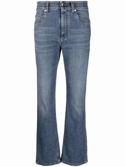 Brunello Cucinelli Mid-rise Straight Jeans In Blue