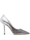 JIMMY CHOO LOVE 110MM GLITTER PUMPS