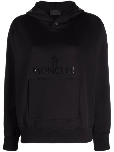 Moncler - Hoodie With Contrasting Yoke In Black