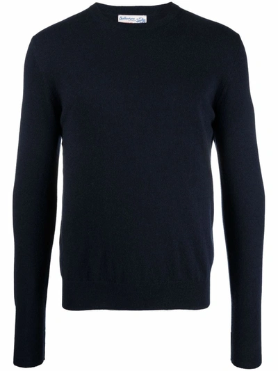 Ballantyne Fine-knit Cashmere Jumper In Blau