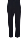 P.a.r.o.s.h Elasticated Straight Leg Trousers In Blau