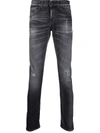 Dondup Mid-rise Slim Fit Jeans In Grau