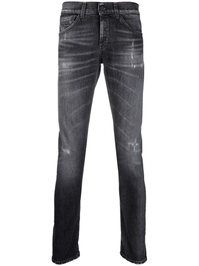 Dondup Mid-rise Slim Fit Jeans In Grey