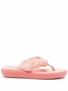 Ancient Greek Sandals Charisma Comfort Terry Flip Flops In Rosa