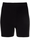 Jacquemus Ribbed Knit Shorts In Schwarz