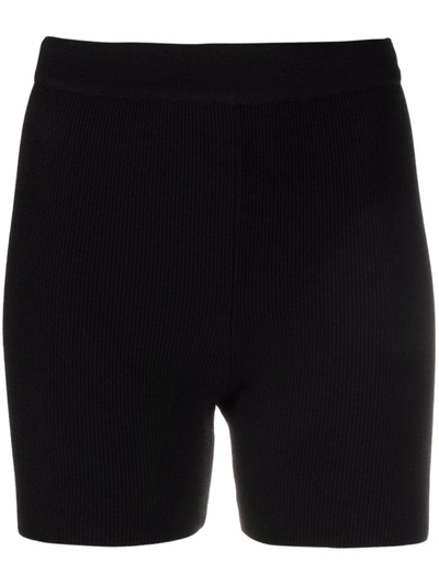 JACQUEMUS LE SHORT ARANCIA RIBBED BIKER SHORTS