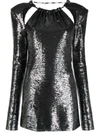 Attico Sequin-embellished Dress In Grau