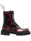 Camper Eki Chunky-sole Lace-up Boots In Schwarz