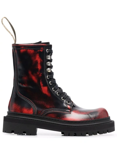 Camper Eki Chunky-sole Lace-up Boots In Schwarz