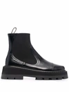 Jimmy Choo Clayton Leather Chelsea Boots In Black