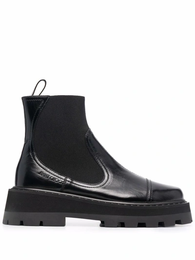 Jimmy Choo Clayton Leather Chelsea Boots In Black