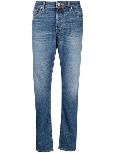 Jacob Cohen Straight-leg Cotton Jeans In Blue