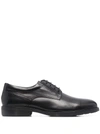 Geox Hampstead Calf-leather Derby Shoes In Schwarz