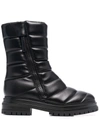 Gianvito Rossi 30mm Eiko Padded Faux Leather Ankle Boot In Black