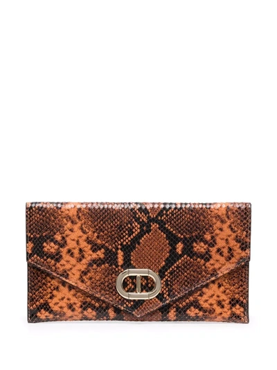 Dee Ocleppo Envelope Flap Clutch Bag In Schwarz