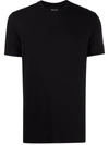 Emporio Armani Essential Jacquard Navy Blue T-shirt In Black
