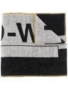 A-COLD-WALL* CONTRASTING LOGO-PRINT SCARF