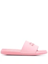 Alexander Mcqueen Logo Slide Sandal In Pink