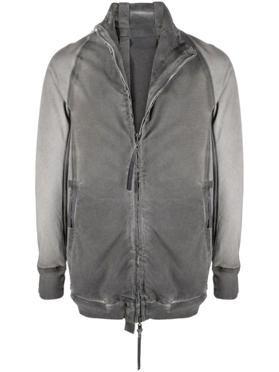 Boris Bidjan Saberi Faded-effect Zip-up Lightweight Jacket In Grau