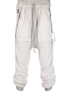 Boris Bidjan Saberi Drawstring-waist Drop-crotch Trousers In Grau