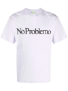 Aries No Problemo-print Cotton-jersey T-shirt In Violett