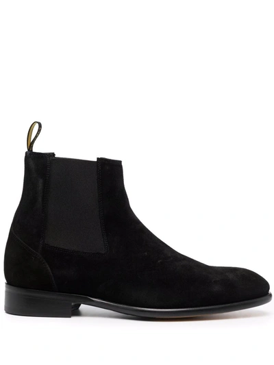 Doucal's Suede Chelsea Boots In Black