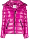 Moncler Fustet Hooded Down Puffer Jacket In Rosa